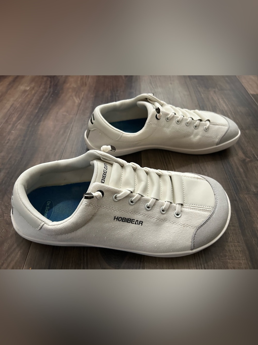 Hobibear Men's White Low-Top Casual minimalist barefoot slipons size M10 W12 - Picture 2 of 6
